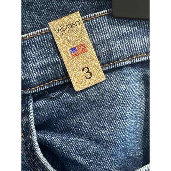 Vibrant Miu Cropped Denim Jeans size 3 (W25) NWT - Picture 3 of 8